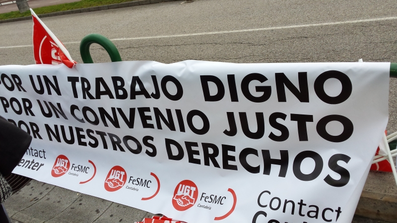 Un 70% de los trabajadores secunda en Cantabria la huelga general convocada en el sector de Contact Center